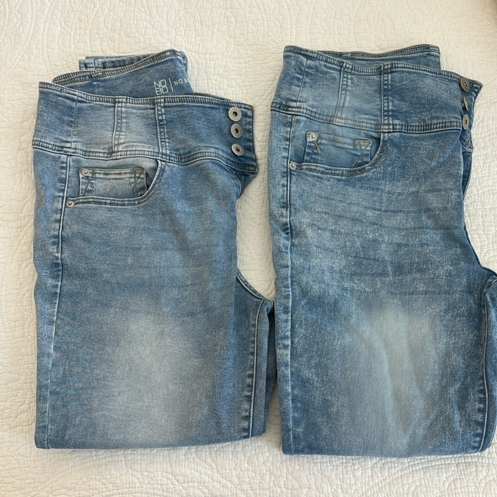 2 Pairs Acid Washed Jeans 18/19